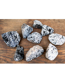 Obsidienne flocon de neige brut