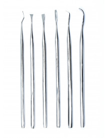 Jeu de 6 aiguilles acier inox  de formes variables