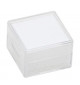 Boite carrée avec mousse blanche 25x25x13 mm