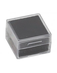 Boite carrée avec mousse noire 25x25x13 mm