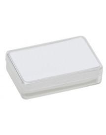 Boite rectangulaire avec mousse blanche  (53x33x12 mm)