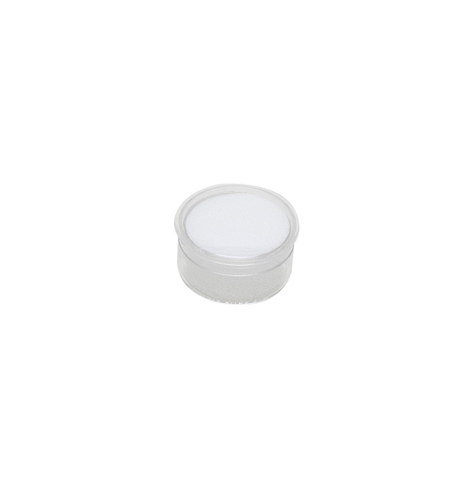 Boite ronde avec mousse blanche (diamètre 27 mm)