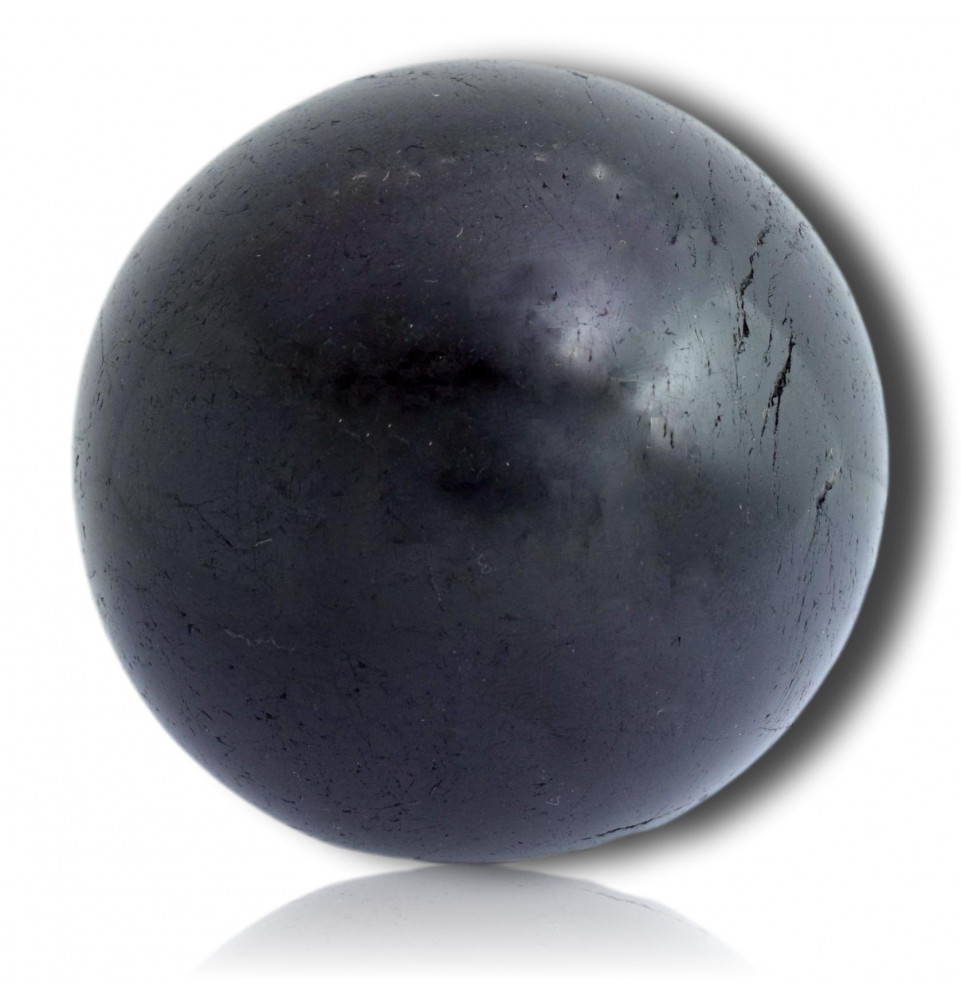 Sphère de tourmaline noire