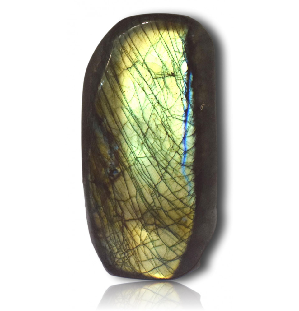 Bloc poli de labradorite