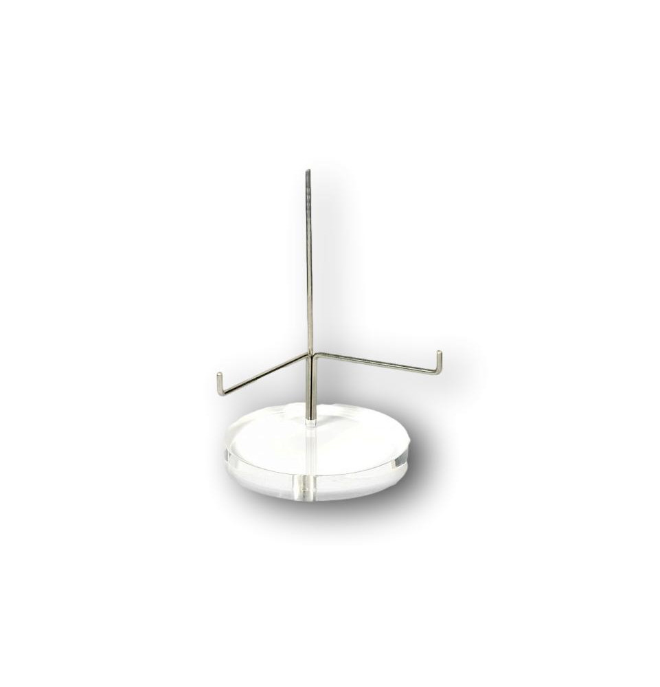 Présentoir plexiglas et métal Ø 80 mm, hauteur 120mm Présentoir plexiglas et métal Ø 80 mm, hauteur 120mm