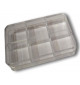 Boite transparente 6 cases 96x66x22 mm