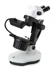 Microscope Euromex  trinoculaire avec tourelle adaptée pour la gemmologie