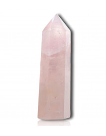 Quartz rose poli en pointe