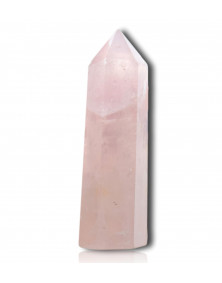 Quartz rose poli en pointe