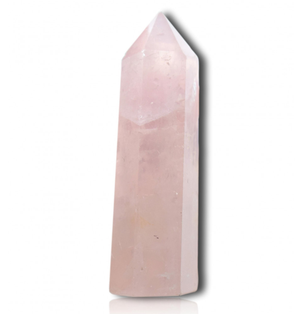 Quartz rose poli en pointe