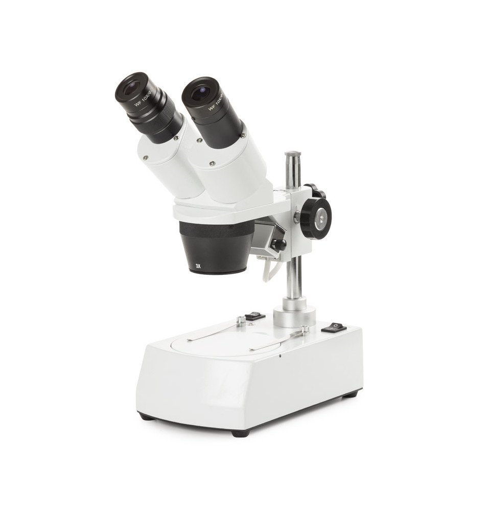 Microscope NOVEX AP7, tête inclinée 45° avec double éclairage, grossissements 10