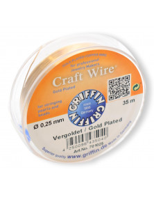 Fil doré "Craft Wire" 0.25 mm