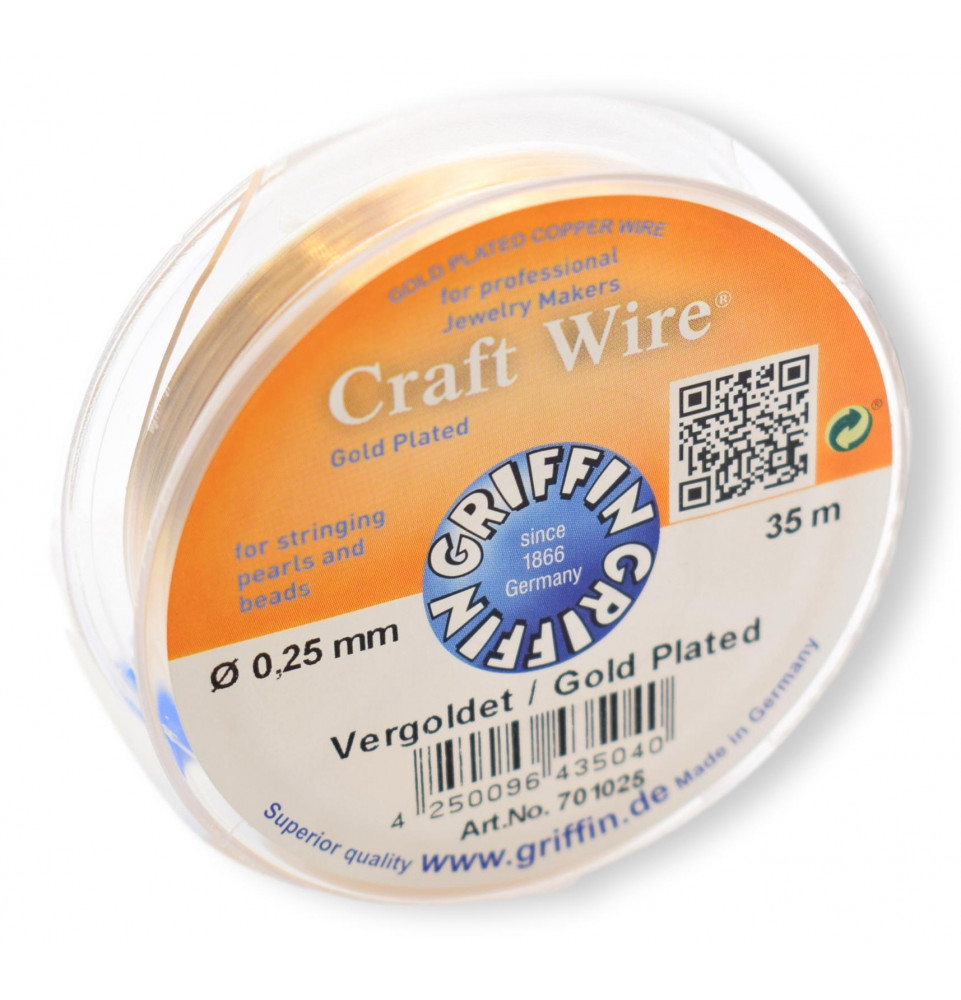 Fil doré Craft Wire 0.25 mm
